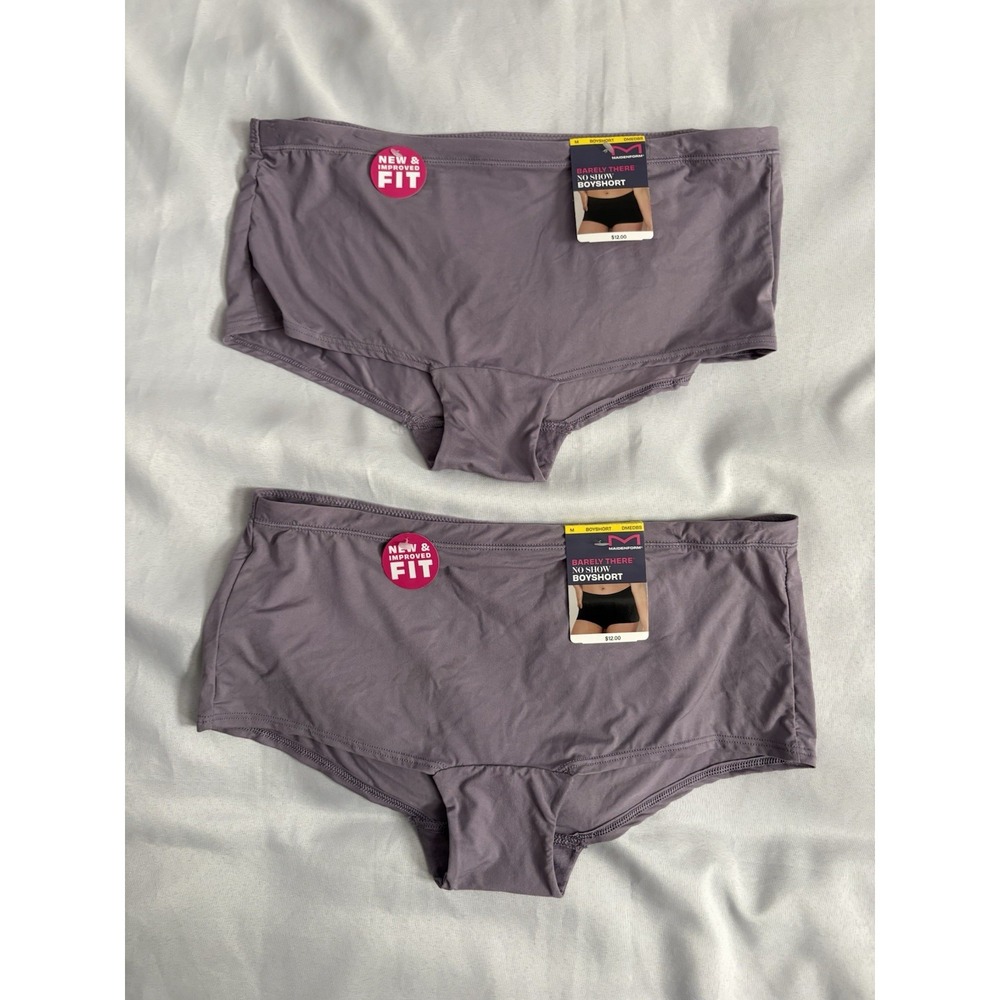 NEW Maidenform Barely There No Show Midrise Boyshorts DMEDBS 2 Pair Size Medium